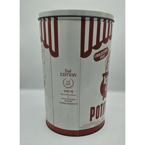 VTG 1990-91 KITCHEN COOKED POTATO CHIPS TIN 2ND LIMITED EDITION RED AND WHITE - Picture 4 of 11